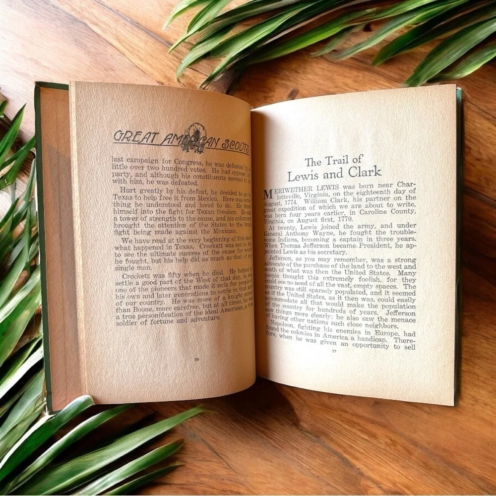 Vintage 1924 Stories of Great American Scouts - Trails to the West - Illustrated